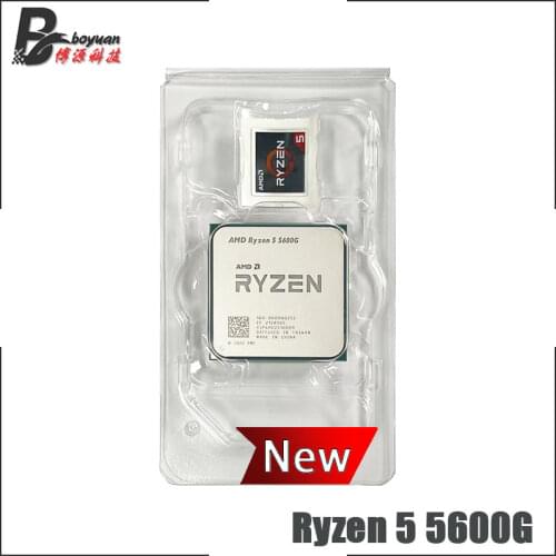 AMD Ryzen 5 5600G R5 5600G 3.9GHz Six-Core Twelve-Thread 65W CPU Processor L3=16M 100-000000252 Socket AM4 new but no fan