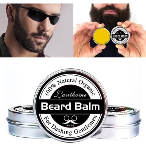 Professional Natural Beard Conditioner Beard Balm For Beard Growth And Organic Moustache Wax For Beard Smooth Care Styling TSLM2