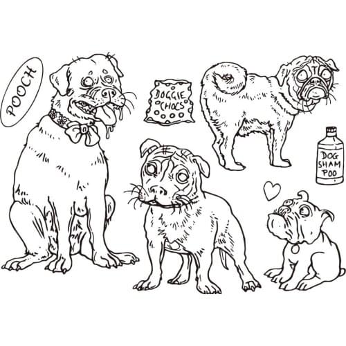 Dog Transparent Clear Silicone Stamp/Seal for DIY scrapbooking/photo album Decorative clear stamp A10 97