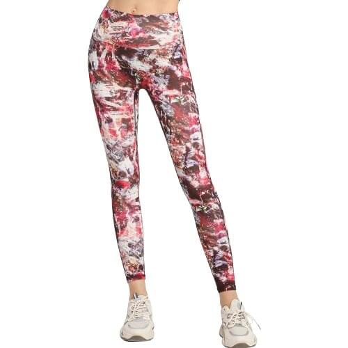 Gym Leggings High Waist Hip Push Up Nylon Camouflage Print Stretch Sports Wear For Women Running Workout Fitness Yoga Pants