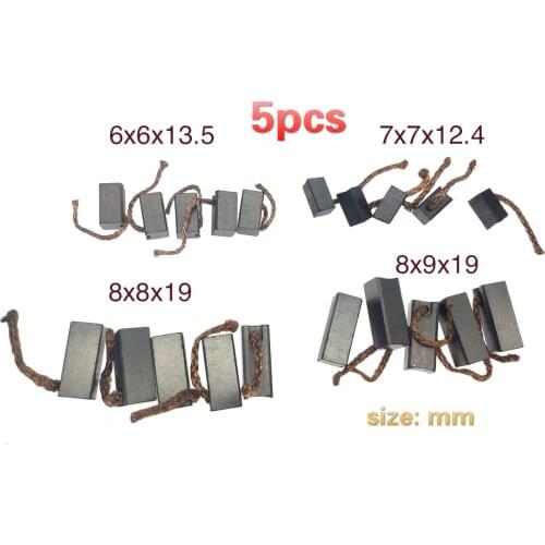 5pcs 6x6x13.5 7x7x12.4 8x8x19 8x9x19mm high copper carbon brush for Car electric heater fan radiator blower