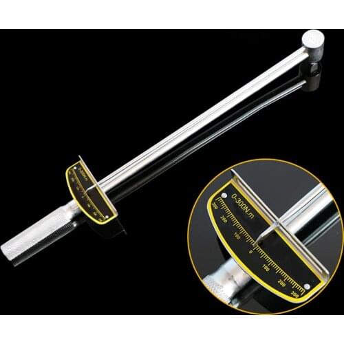 Pointer Socket Torque Wrench 300N.M Dial Torque Spanner Auto Repair Tension Wrenches Spanner Power Drill Adaptor
