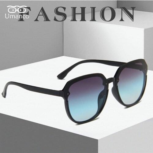 Umanco 2021 New Luxury Oversized Square Sunglasses For Women Men PC Frame AC Lens Brand Beach Travel Accessories Gifts