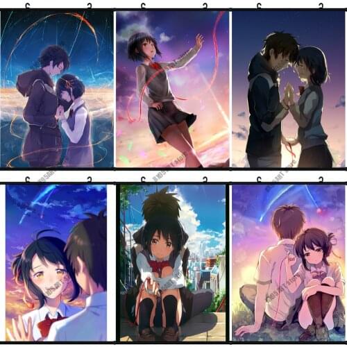 Japanese Anime Your Name Miyamizu Mitsuha Wall Art Canvas Painting Posters and Prints Room Decor Pictures for Home Decoration