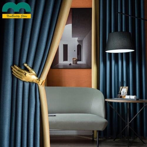 2021 New Blackout Curtains for Bedroom High Shading Jacquard Curtain Light Luxury Door Kitchen Window Hotel for Living Room