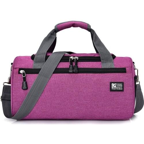 Women Sports Gym Bags Crossbody Shoulder Bag Light Travel Luggage Cylinder Handbag Women Outdoor Duffel Pack