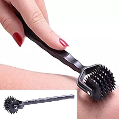 Prick 5 Row Spiked Wartenberg Pinwheel ,Pin-pricking Ensation Wheel Roller BDSM Tool ,Sex Toys for Couple-20