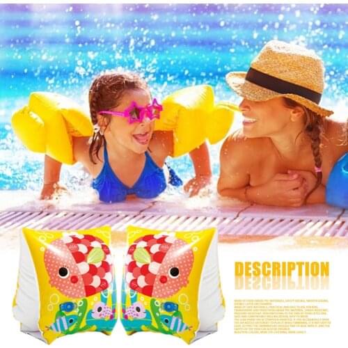 1pair Swimming Rings Safety Children Kids Band Inflatable Swimming Armband Swim Water Rings Inflatable Arm Swimming Accessories