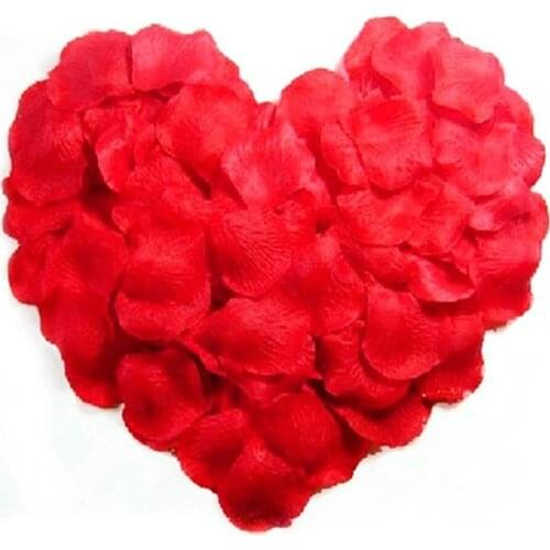 ANGRLY 1000pcs Lifelike Artificial Silk Red Rose Petals Decorations for Wedding Decoration Party Artificial Flowers Christmas