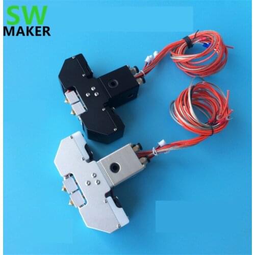 SWMAKER 3D printer UM2+ Chimera straight through 2 in 2 out Extruder kit thermocouple Type 0.4MM black silver
