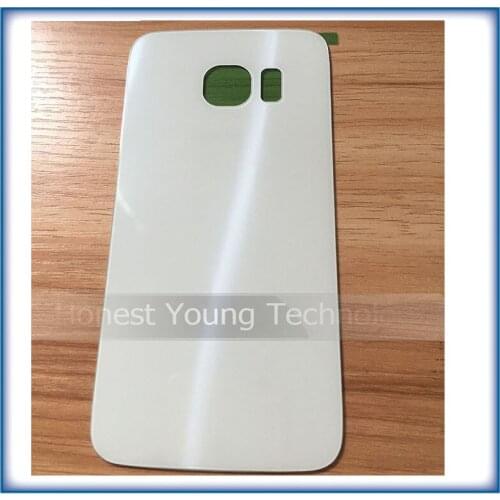 50pcs Battery Back Housing Cover Glass Cover For Samsung Galaxy S6 G9200 S6 Edge G9250 Green Light Blue + adhesive
