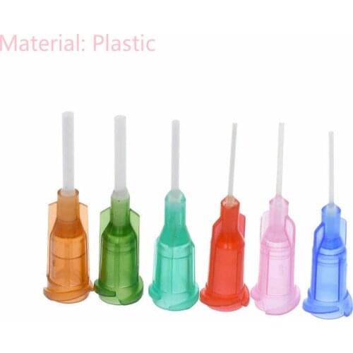 6 pcs/ set 5 set New DIY Plastic Blunt Dispensing Syringe Flexible Tip 14-25Ga For Glue Dispenser Mixed Syringe Needle Tips