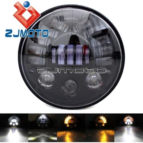 7" Projector Headlight For Harley Softail Touring Dyna LED Headlight E-Mark E9 Headlamp For Jeep Wrangler