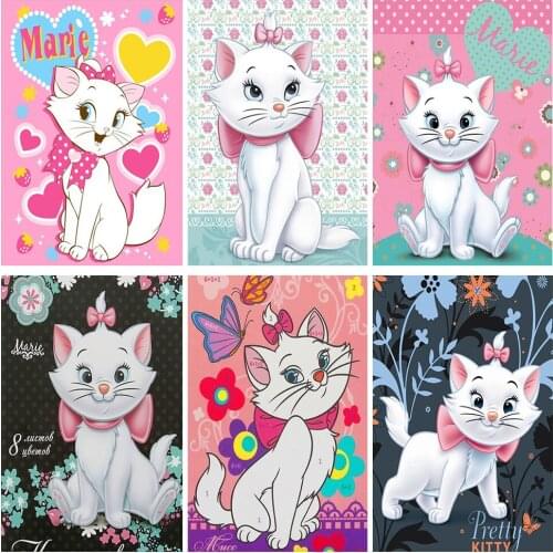 5D DIY Diamond Painting Disney Cartoon Animal Cute Cat Cross Stitch Kit Full Drill Embroidery Mosaic Picture Home Decoration