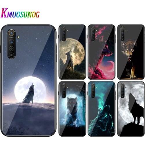 For OPPO A5 A9 2020 F7 Phone Cover Shell Animal Snow Wolf for OPPO Reno 2 Z 2Z 2F 3 4 Pro 5G Bright Black Phone Case