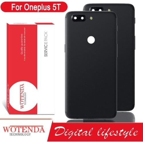 100% Original Back Housing for Oneplus 5T Back Cover Battery Glass for One Plus 5T Door Rear Case with Logo