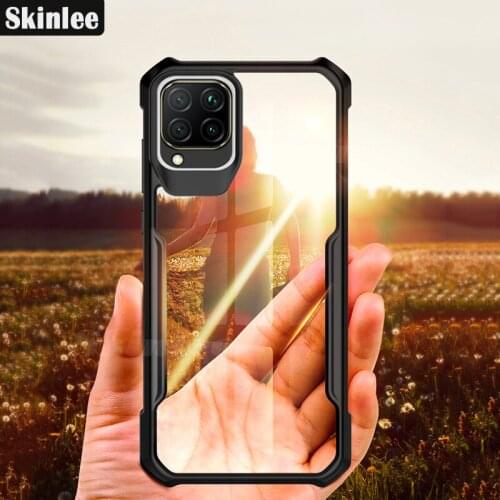 Skinlee Case For Samsung Galaxy A12 Nacho Official Original Case Shockproof Clear With Soft Frame For Samsung A12 Cover