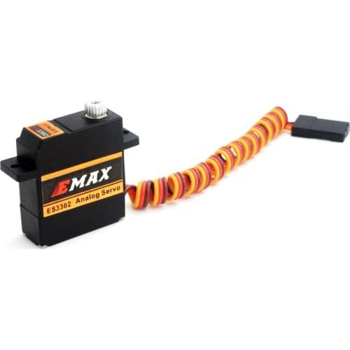 Emax 9mm 12.4g Ultra-thin Metal Gear Analog Servo ES3302 for Fixed Wing Glider RC Helicopter Airplane accessories