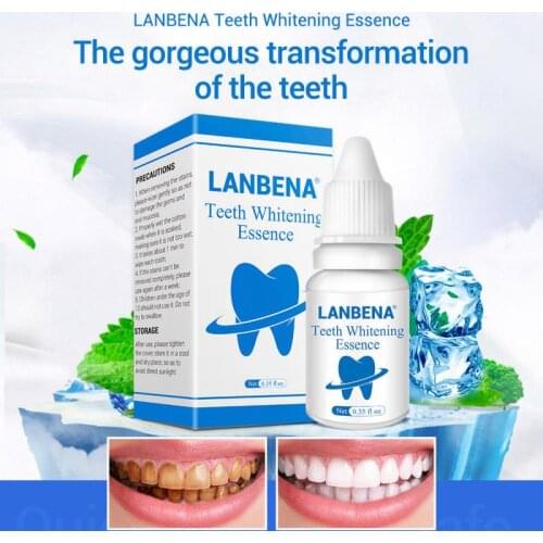 Tooth whitening essence, oral cleaning and hygiene, can remove plaque stains, and wipe with a cotton swab liquid, 35g