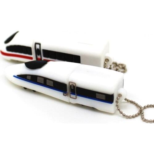Cartoon High-speed rail Train 128MB USB Flash drive locomotive pen drive moto pendrive 4GB 16GB 32GB 64GB U disk Memory Stick