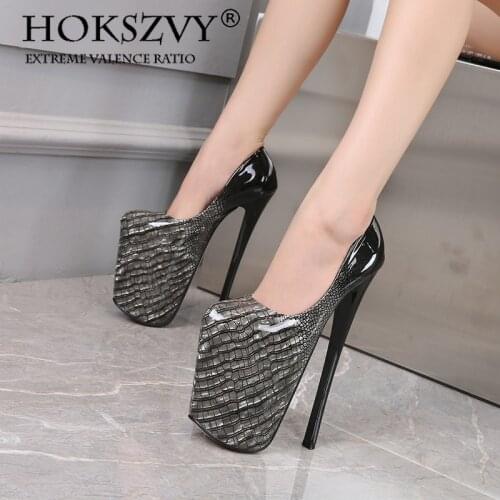 HOKSZVY 2020 New Womens Sexy Pumps Heels Sexy Disposable Bed 22cm High Thin Heeled Large Size 45 Womens Shoes MJL