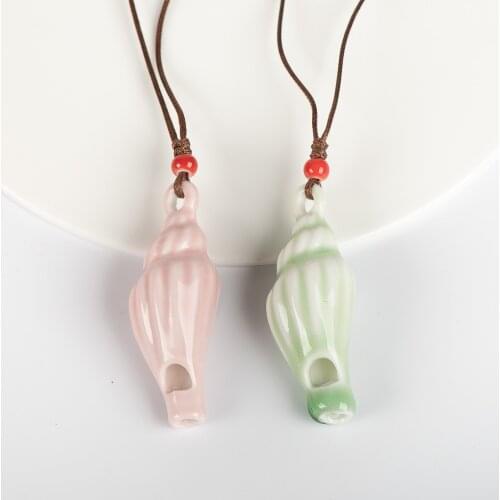 Ceramic Conch Whistle Pendant Gifts For Children #KY421