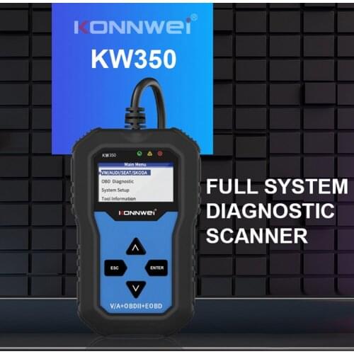 KONNWEI KW350 Professional OBD2 Scanner Auto Code Reader for VW/Audi/Skoda/Seat Diagnostic Check Engine Light Scan Tool