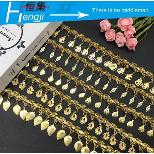 Lace Nigerian Gold Trim Applique Encaje Bordado Cord Crafting African Dresses Best Selling 2020 Trimmings for Sewing Clothing