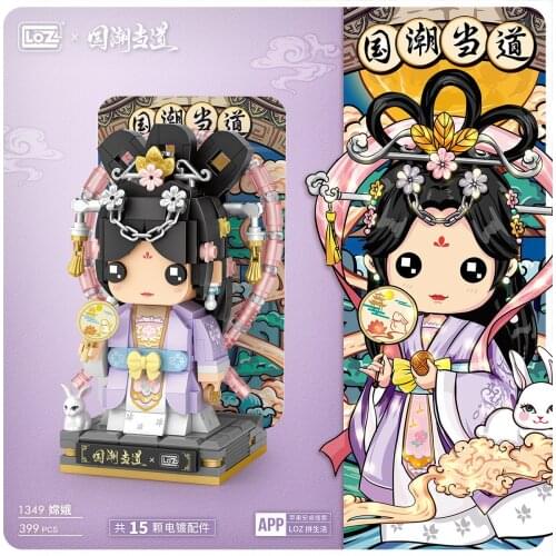 LOZ Chinese culture MINI Blocks/loques 4 styles famous WU ZETIAN/LI ZHI/sun wukong pretty gild parts Building Block diy toys