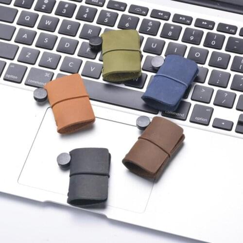 Fromthenon Genuine Leather Mini Travelers Notebook Decoration Tool Vintage Retro Pendant For Midori Diary Cute Kawaii Stationery