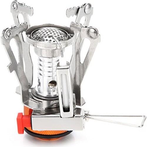 Mini Camping Stove Portable Backpacking Gas Stove Pocket Stoves Burner with Piezo Ignition for Outdoor Camping Picnic Cooking