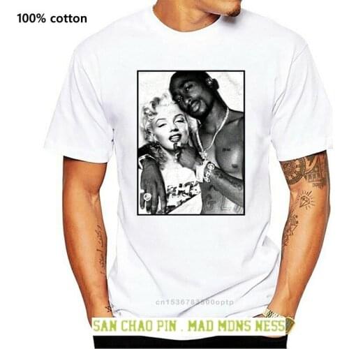 T Shirt Marilyn Monroe 2Pac Tupac Shakur Men Tops Tees 2019 Summer Fashion New Printed Short Sleeve Street Wear Cool Tee Shirts