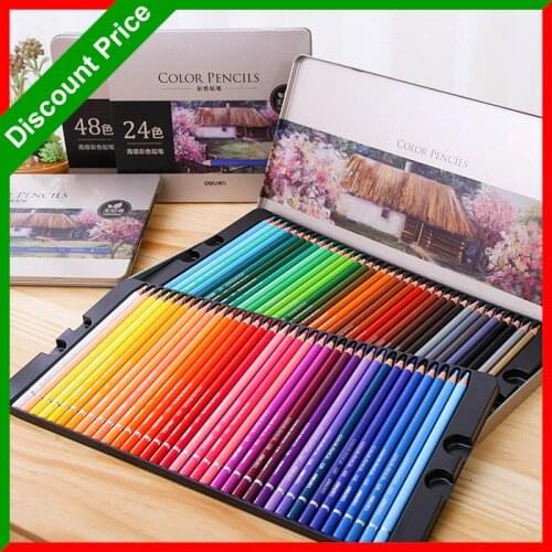 Premium 24/36/48/72 Colored Pencils lapices de colores Professional Soft Core Coloured Drawing Pencil Set for Coloring Books