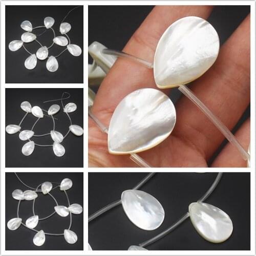 18-35mm Natural white mother of pearl shell 10pcs, For DIY Jewelry Making, pendant,necklace ,10pcs
