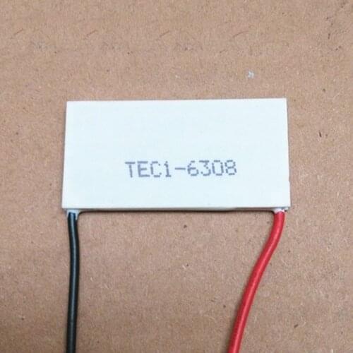 Peltier cooling plate TEC1-6308 , for laser beauty machine , voltage : 6V , current : 8A , power : 48W , size : 40*20*3.0mm