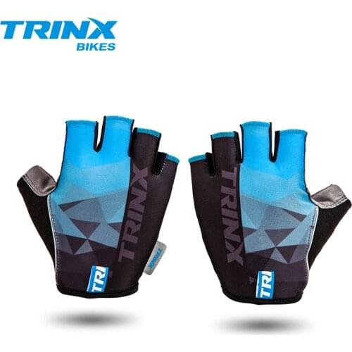 TRINX Half-Finger Cycling Gloves Anti-Slip Anti-Sweat MTB Road Bike Gloves Sport Gloves Breathable Anti-Shock Men Women Gloves