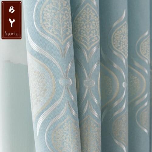 Simple Light Luxury Atmospheric Bay Window Blackout Curtains High-end for Living Room Bedroom Balcony Study Curtains