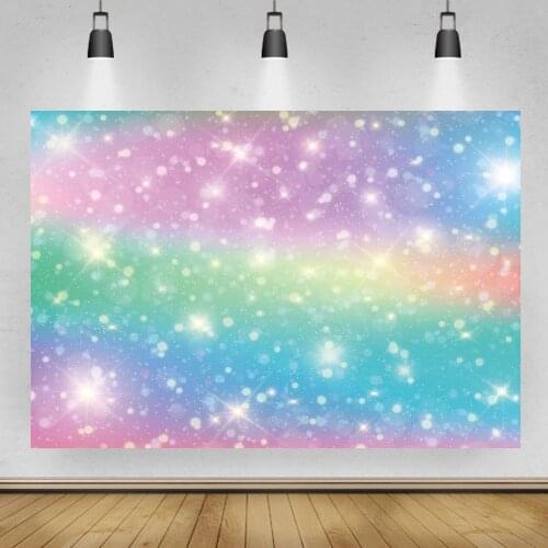 Rainbow Bokeh Backdrop for Photography Glitter Birthday Photo Background Decoration Colorful Live Broadcast Photocall Props
