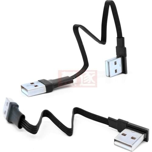 Super Flat flexible USB 2.0 A Male to Male &Female 90 Angled Extension Adaptor cable USB2.0 male to female right/left/down/up