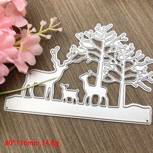 Three Christmas deer 2020 Metal Cutting Dies DIY Scrapbooking Paper Photo Album Crafts Card Embossing Mold Stencils Decor