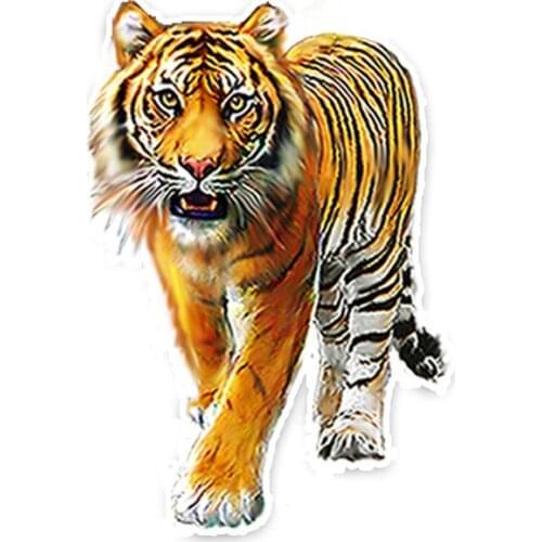 Creative Animal Cartoon Tiger Car Sticker Vinyl Auto Accessories Car Window Styling Decal Beautiful Anime Fine Decal Kk15*10cm