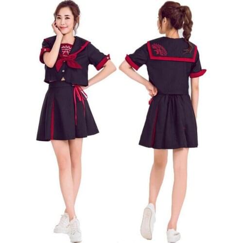 High quality Fashion Black burgundy jk uniform cosplay costumes Sailor sets Magic circle Front Halloween party School Uniform