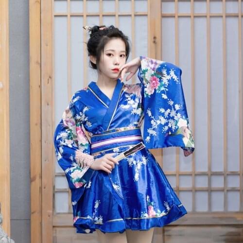 Japanese Formal Female Peacock kimono Stage Show Costume Halloween Costume Cosplay Clothing Lololita Dress Suit Fashion Youth