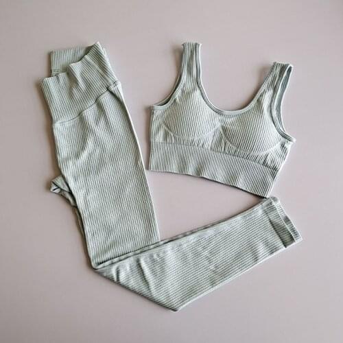 2 Pcs Women Yoga Set Sports Bra Seamless Leggings Running Gym Fitness Breathable High Elasticity Sports Suit Joggings Sportswear