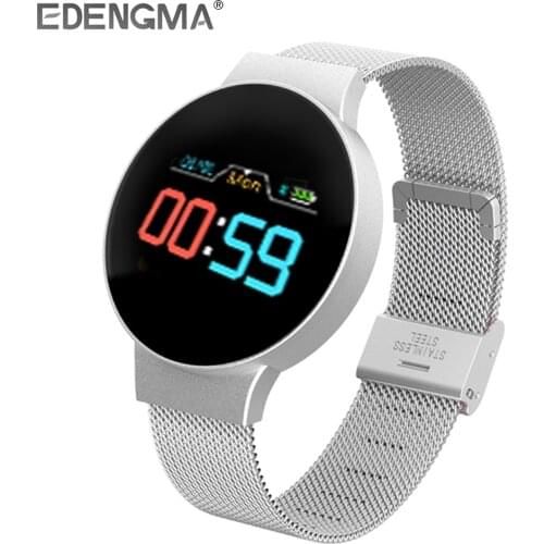 Womens smart bracelet blood pressure heart rate pedometer smart watch woman sleep monitoring music control for Android iOS