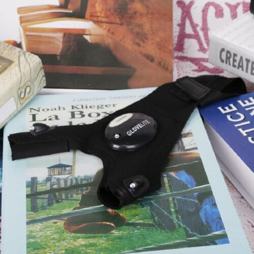 1 Pcs LED Flashlight Outdoor Fishing Gloves Half-finger Gloves with Light Lighting Night Fishing Wild Camping