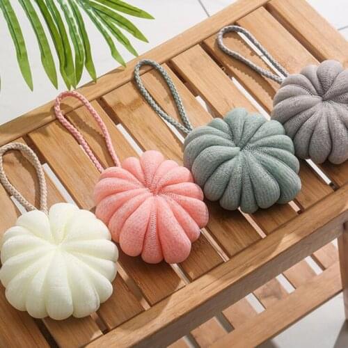 20Pcs/lot Pumpkin Shape Bath Bubble Ball Shower Mesh Foaming Sponge Exfoliating Scrubber Body Cleaning Tools