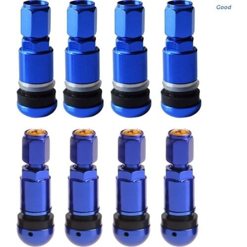 4 Pcs Universal Car Tubeless Aluminum Alloy Air Bicycle Tire Valves Stems Tyre Wheel Round Cover Auto Accessories