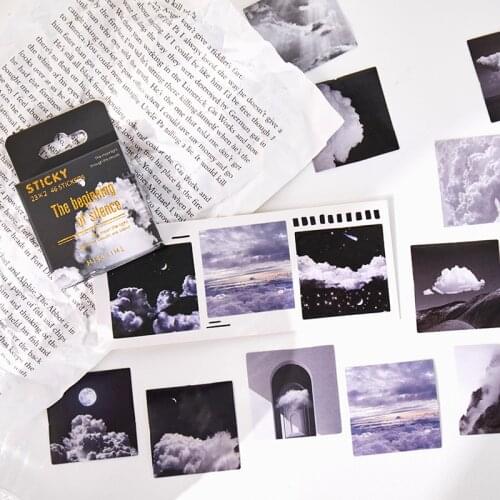 46Pcs/Pack Star Wilderness In The Cloud Mini Paper Stickers Decorative Diy Album Diary Scrapbook Label Sticker Kawaii Stationery