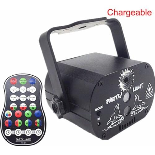 60 Pattern Laser Projector Stage Light LED RGB Party KTV Club DJ Disco Lights